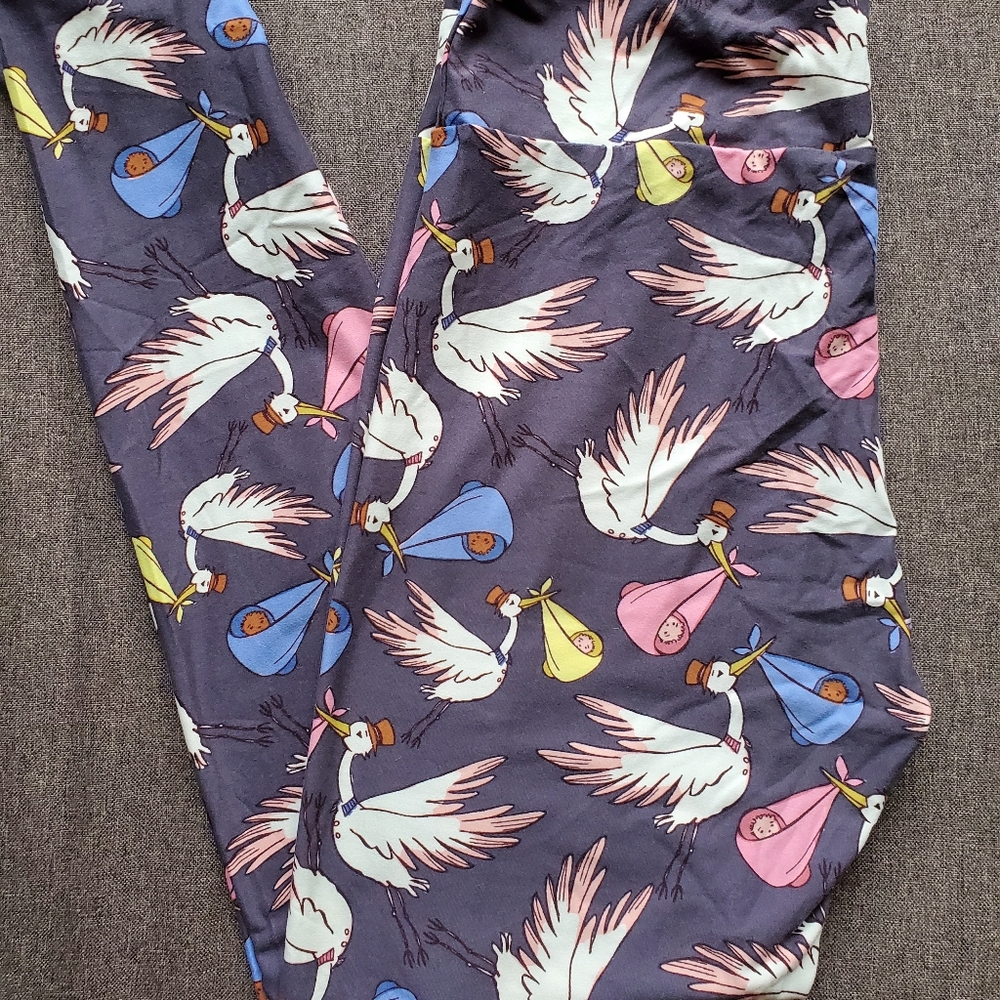 Lularoe stork and baby leggings